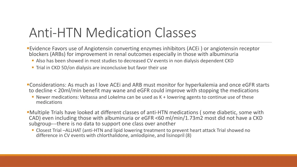 anti htn medication classes