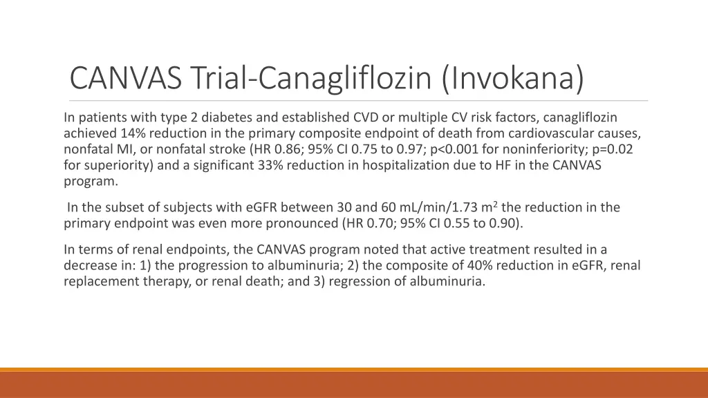 canvas trial canagliflozin invokana