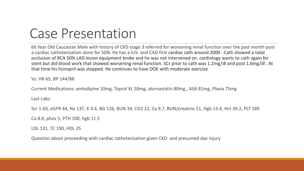 case presentation
