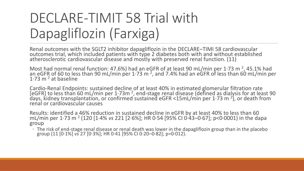 declare timit 58 trial with dapagliflozin farxiga