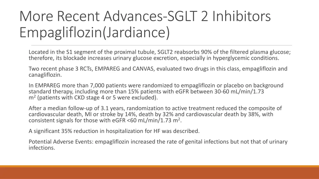 more recent advances sglt 2 inhibitors