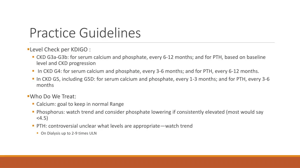 practice guidelines