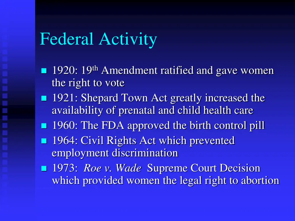 federal activity