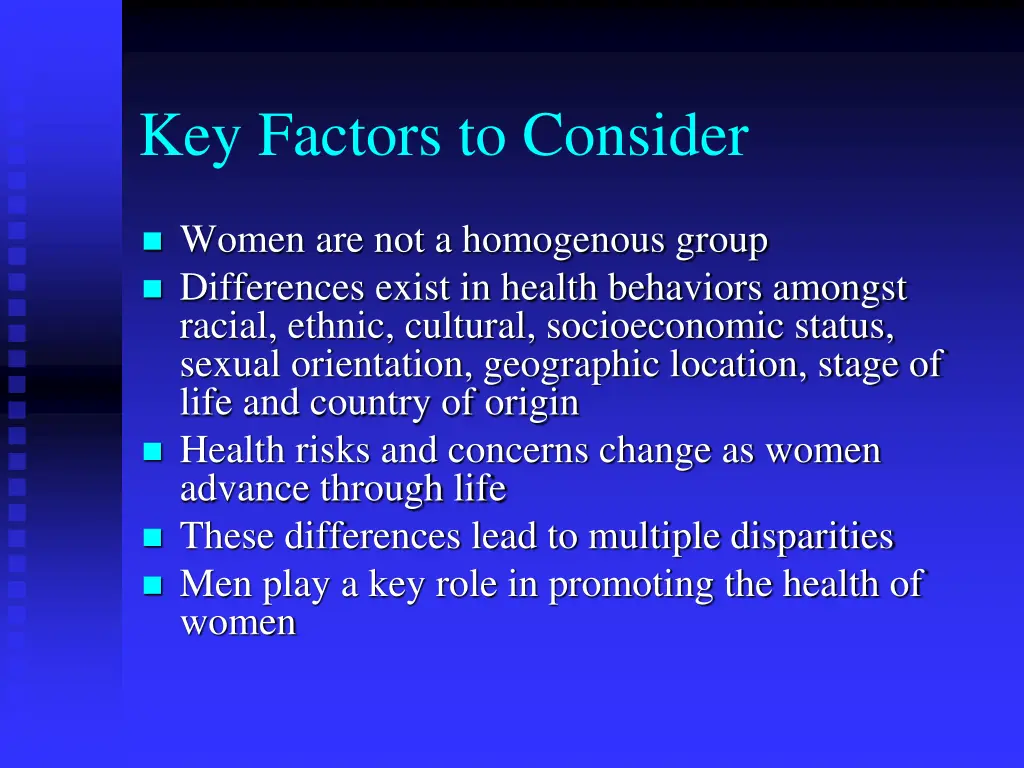 key factors to consider 1