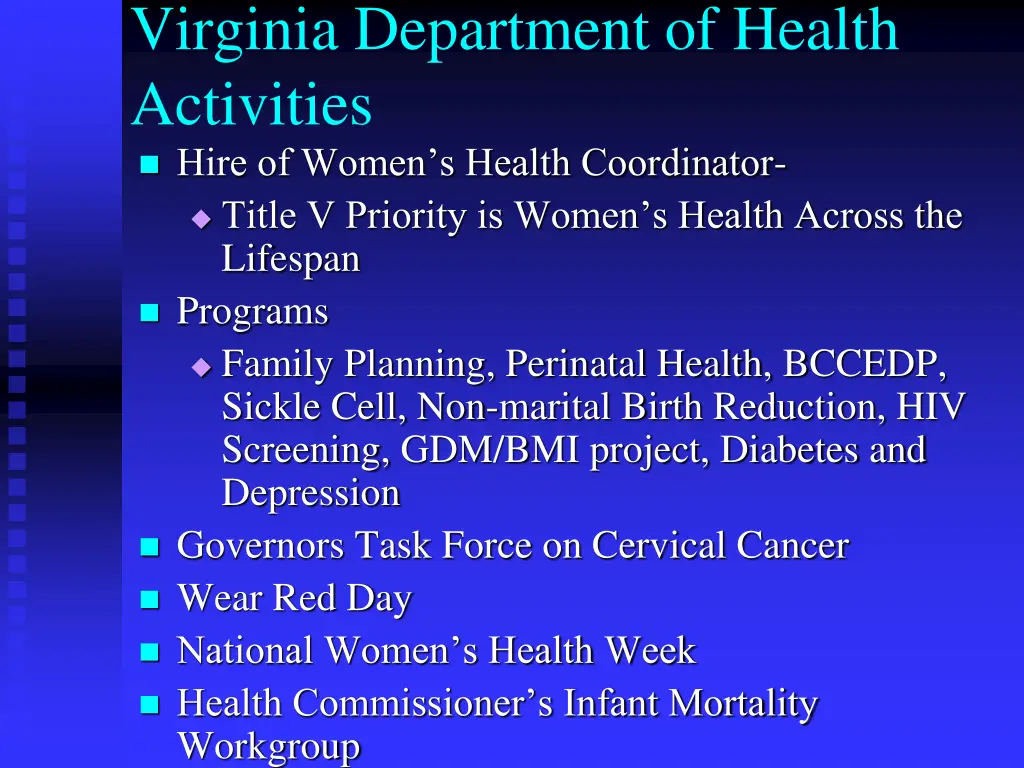 virginia department of health activities hire