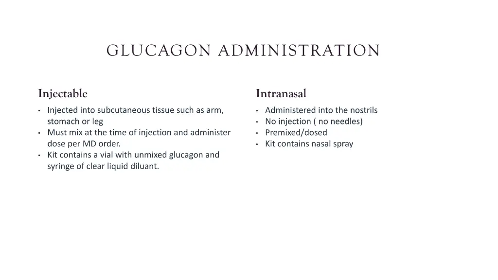 glucagon administration