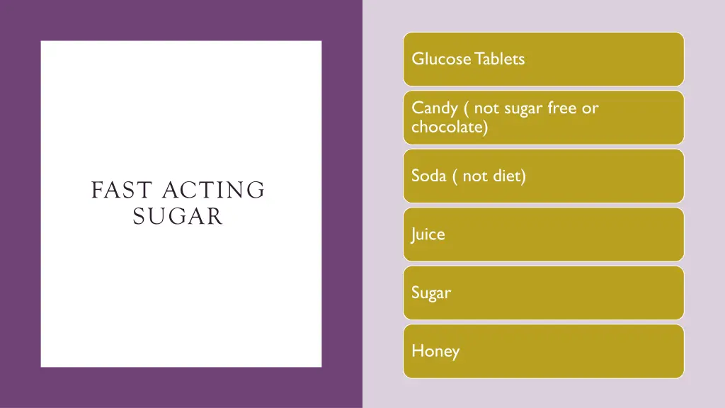 glucose tablets