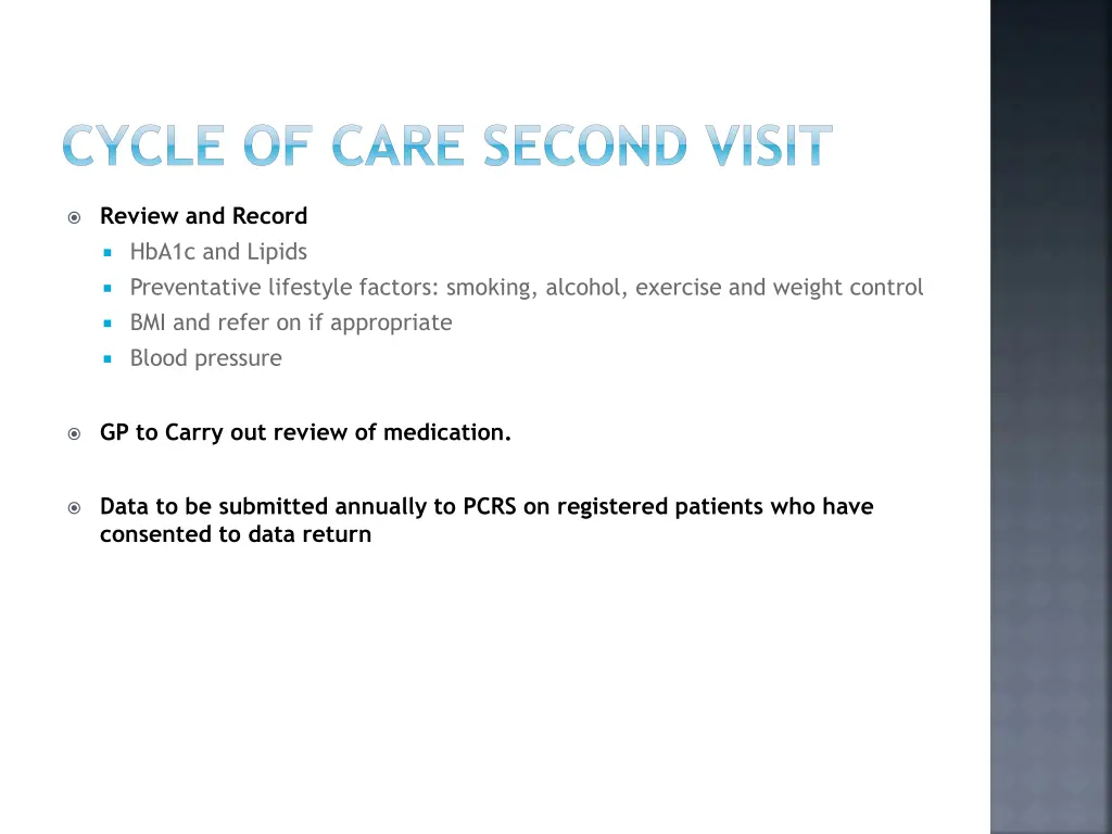 cycle of care second visit