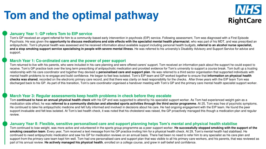 tom and the optimal pathway