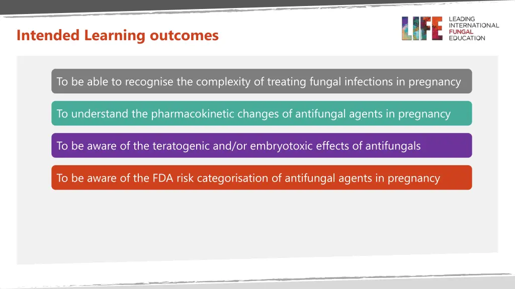 intended learning outcomes