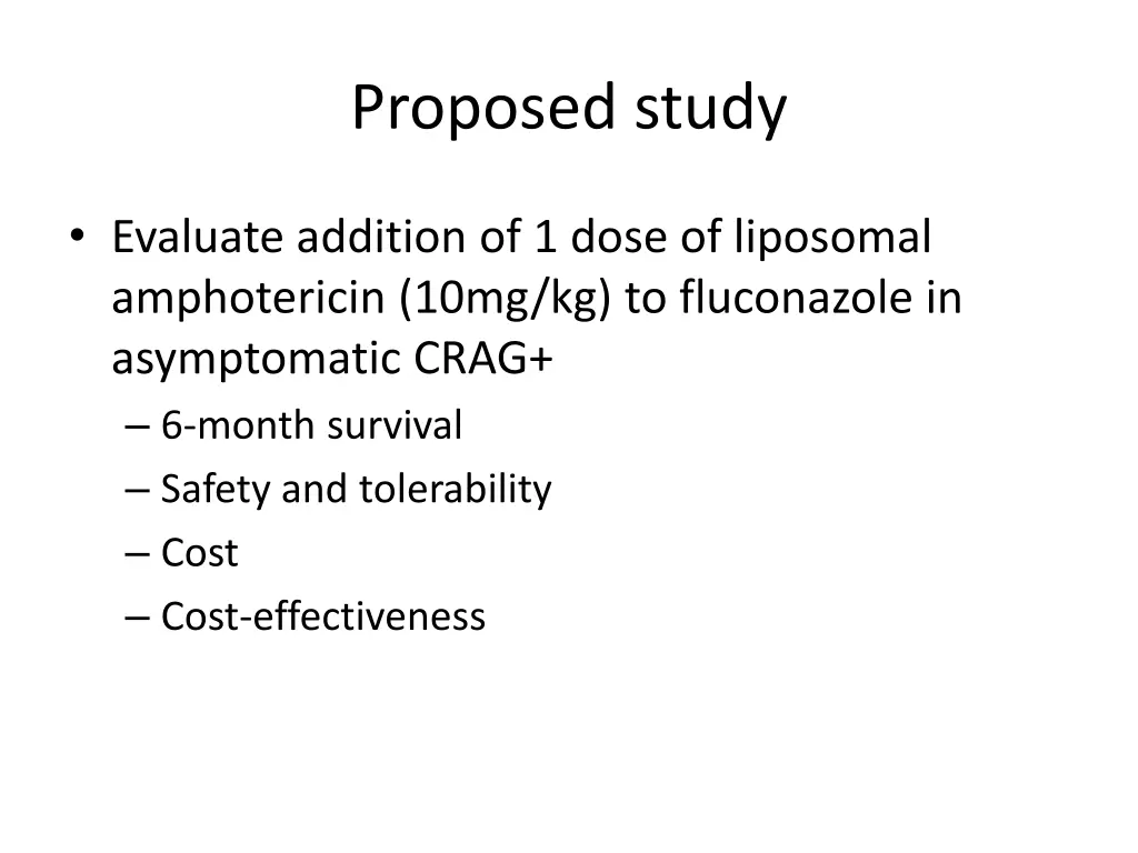 proposed study