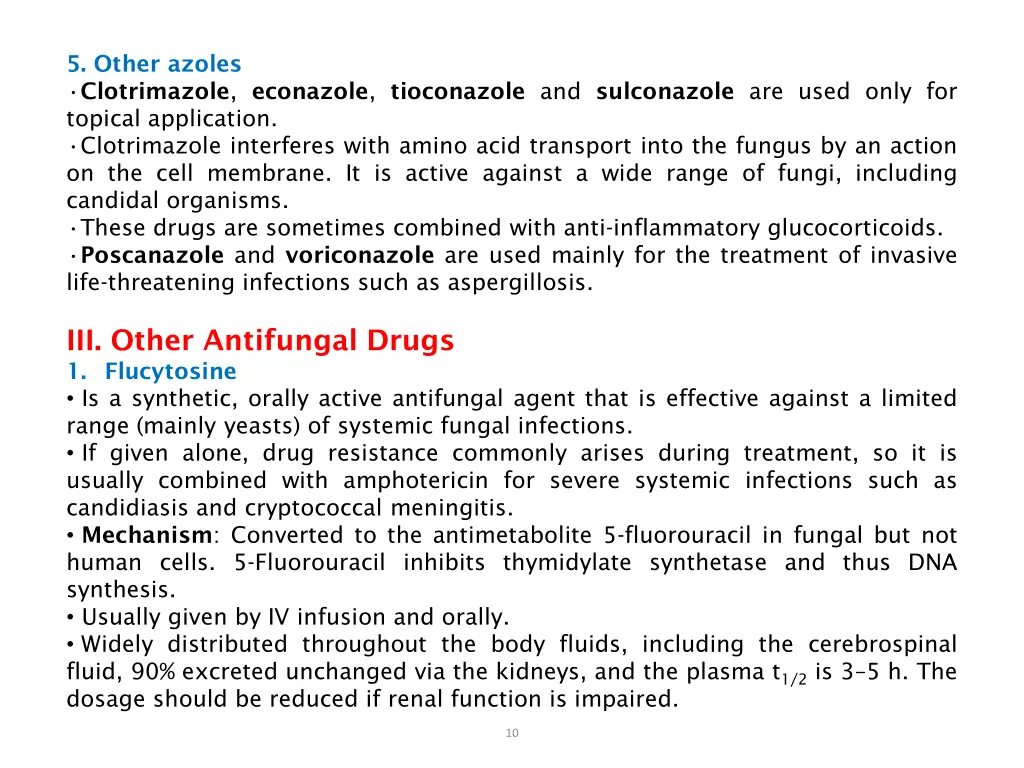 5 other azoles clotrimazole econazole tioconazole