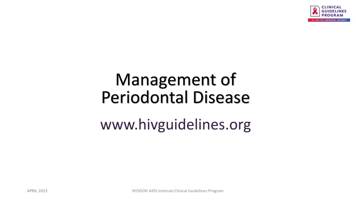 management of periodontal disease