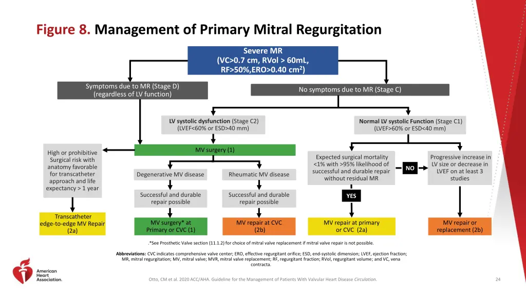 figure 8 management of primary mitral