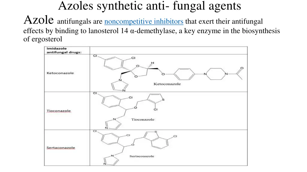 azoles synthetic anti fungal agents azole