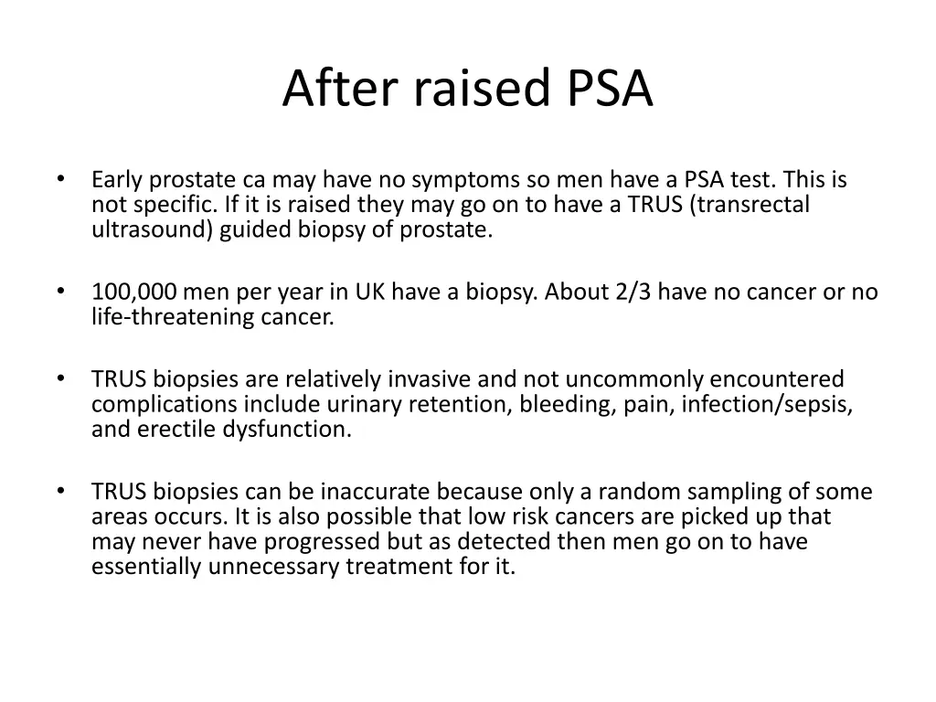 after raised psa