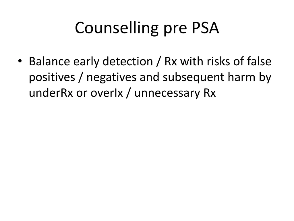 counselling pre psa