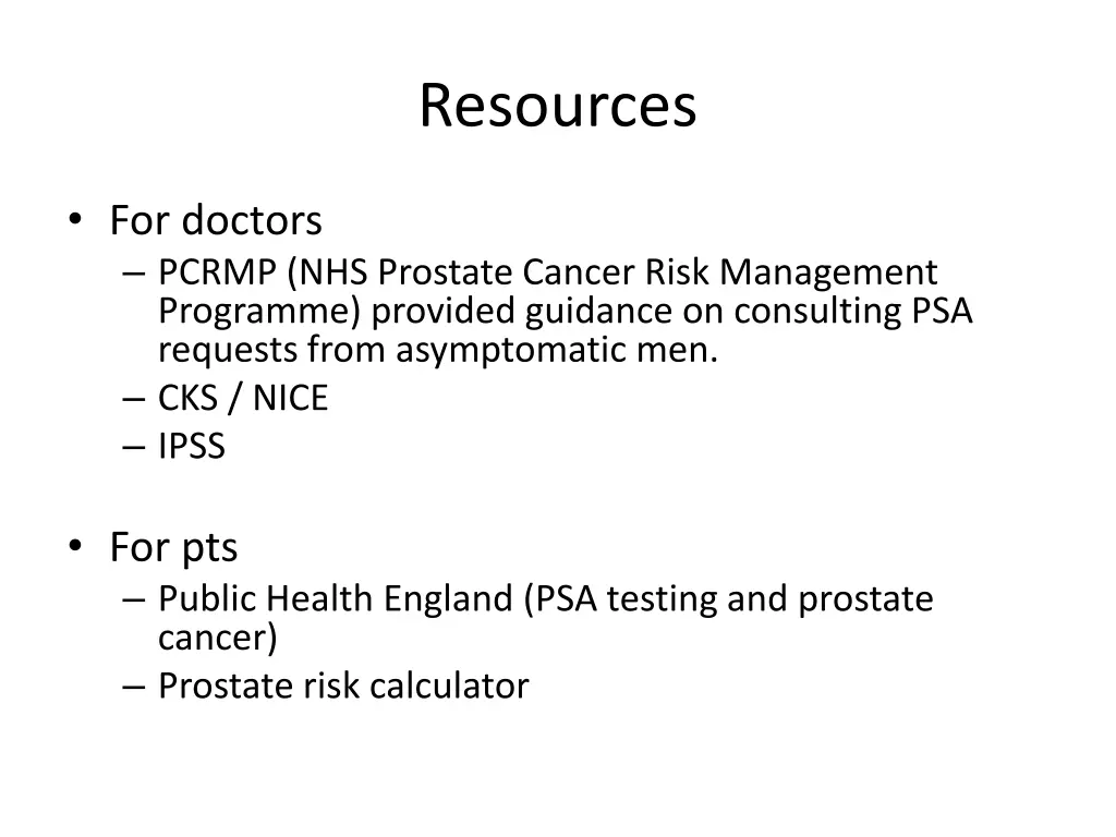 resources