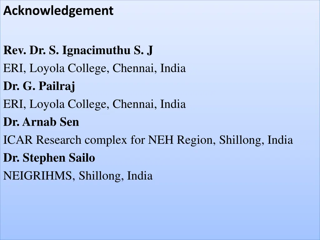 acknowledgement