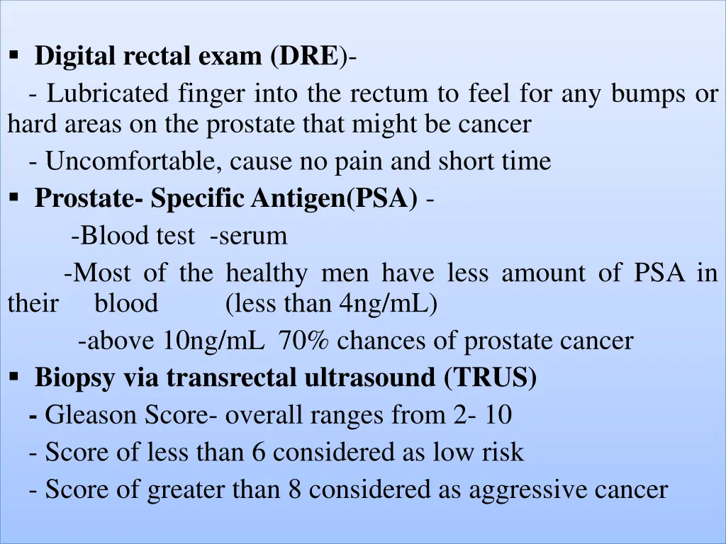 digital rectal exam dre lubricated finger into
