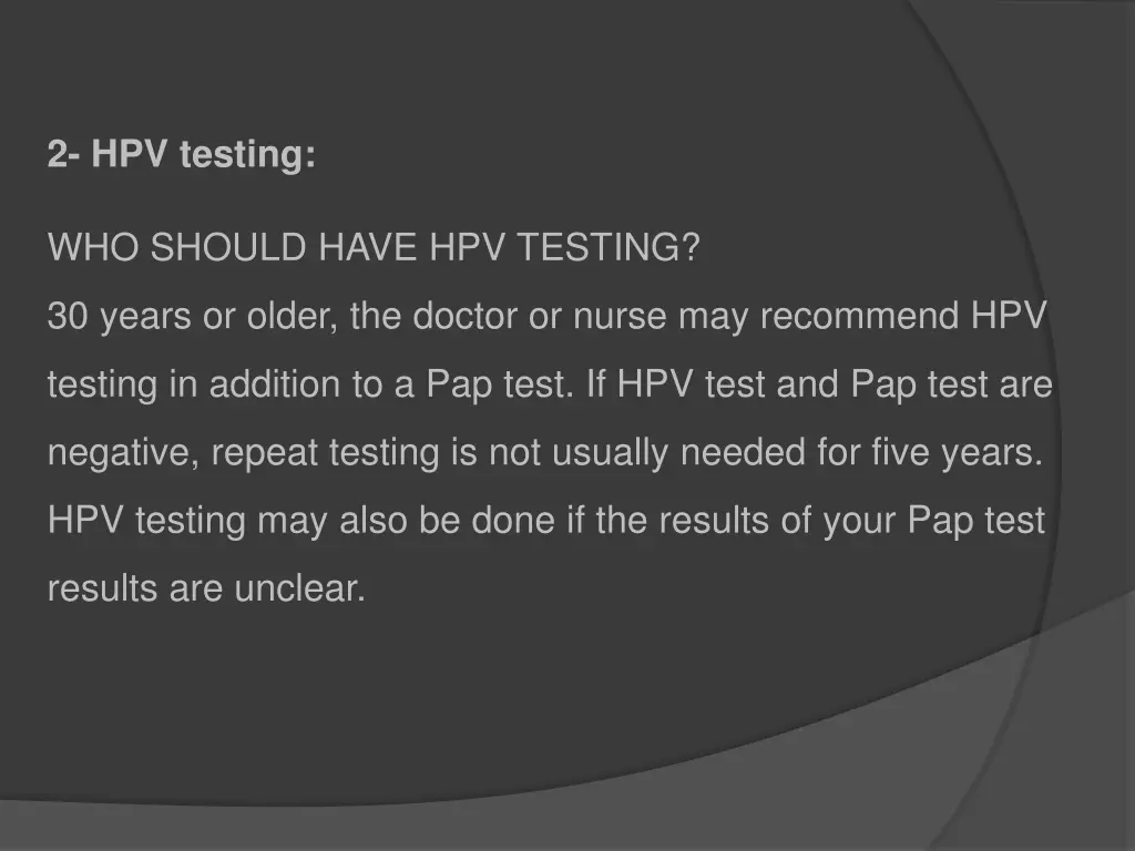 2 hpv testing