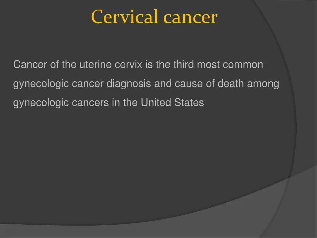 cervical cancer