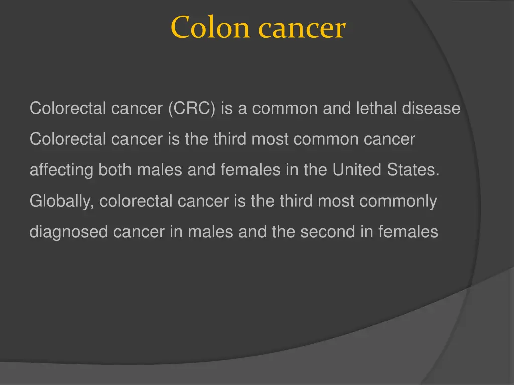 colon cancer