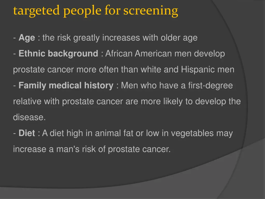 targeted people for screening 3