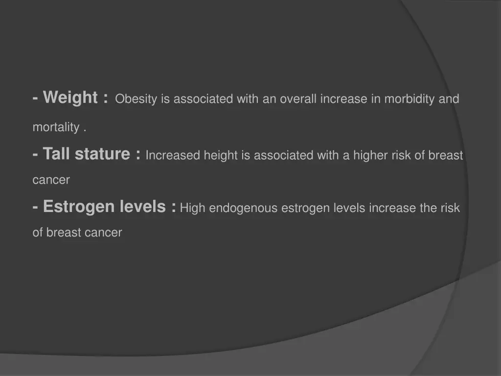 weight obesity is associated with an overall