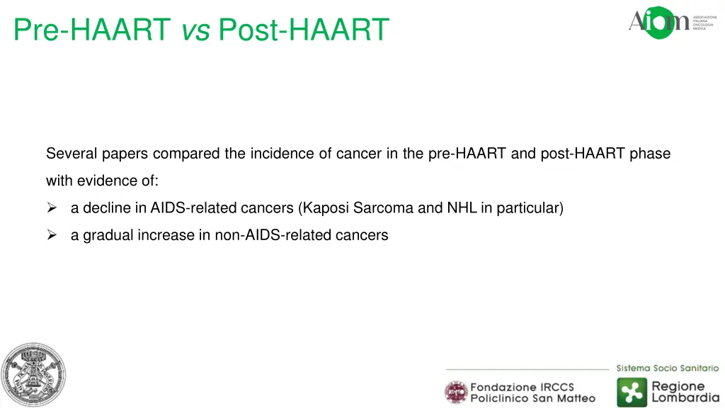 pre haart vs post haart