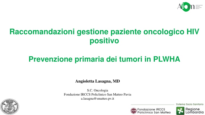 raccomandazioni gestione paziente oncologico