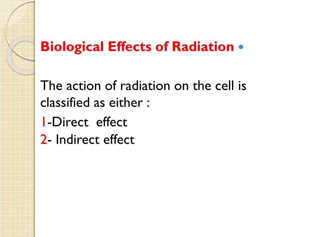 biological effects of radiation