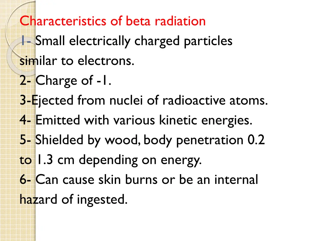 characteristics of beta radiation 1 small
