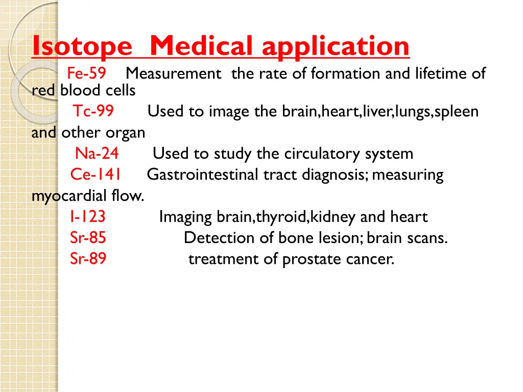 isotope medical application fe 59 measurement