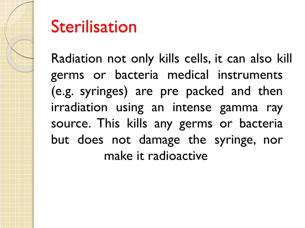 sterilisation