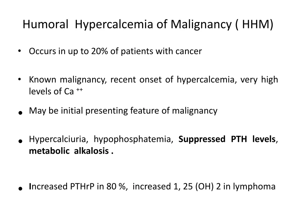 humoral hypercalcemia of malignancy hhm