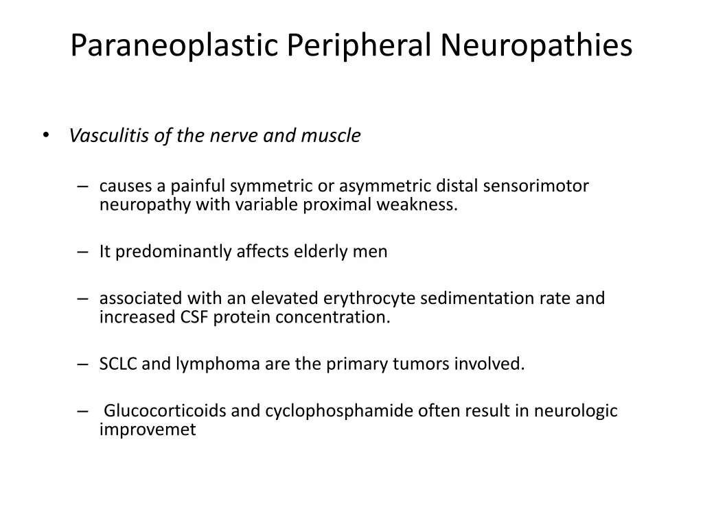 paraneoplastic peripheral neuropathies 1