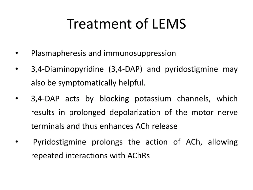 treatment of lems