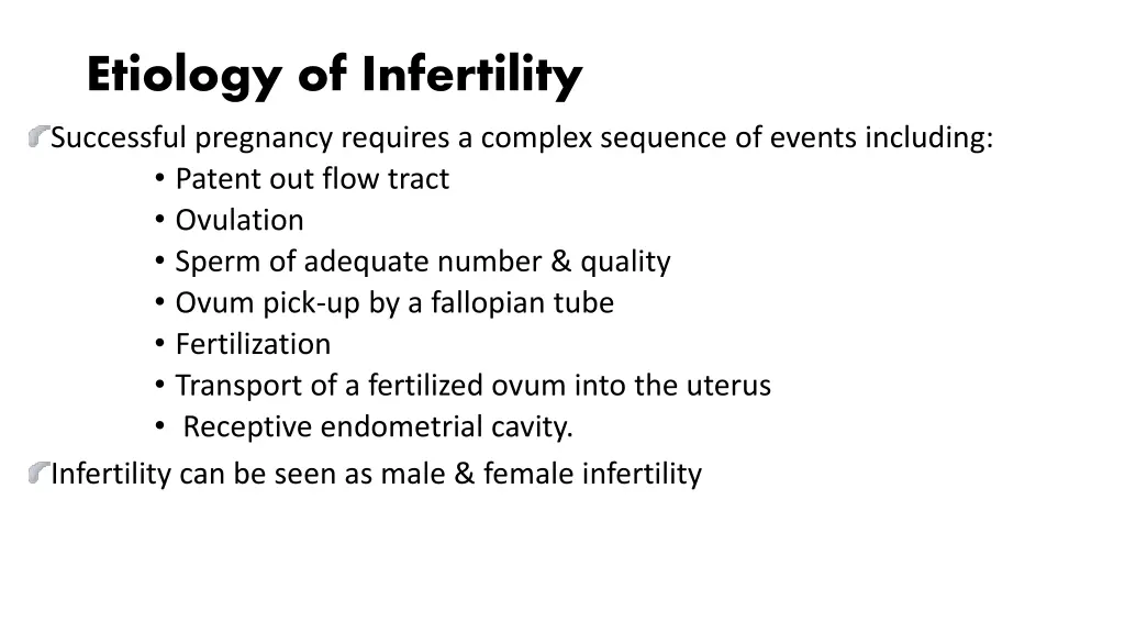 etiology of infertility