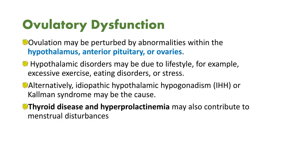 ovulatory dysfunction