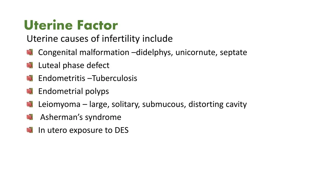 uterine factor uterine causes of infertility