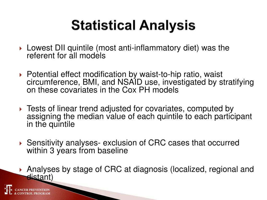 lowest dii quintile most anti inflammatory diet