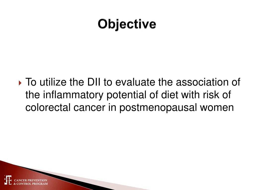 to utilize the dii to evaluate the association