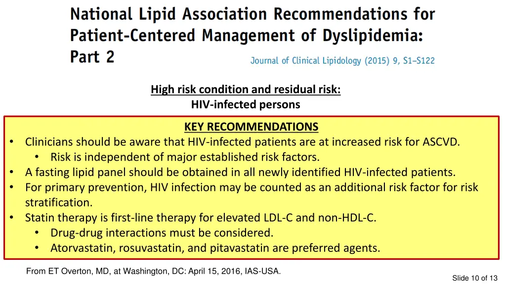 high risk condition and residual risk