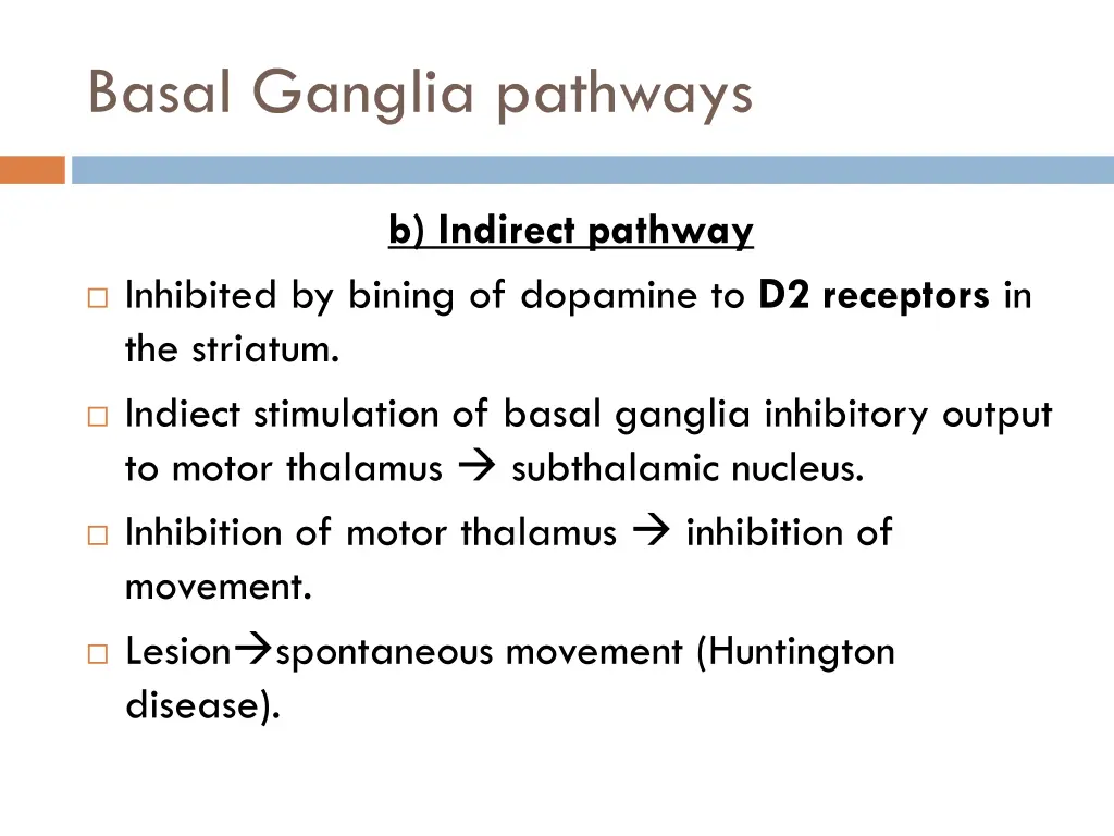 basal ganglia pathways 1