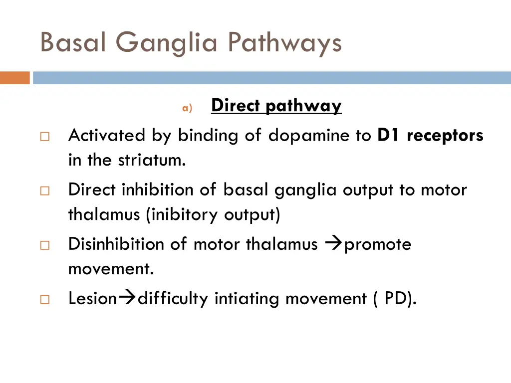 basal ganglia pathways