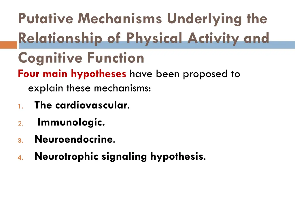 putative mechanisms underlying the relationship