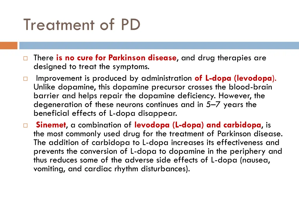 treatment of pd