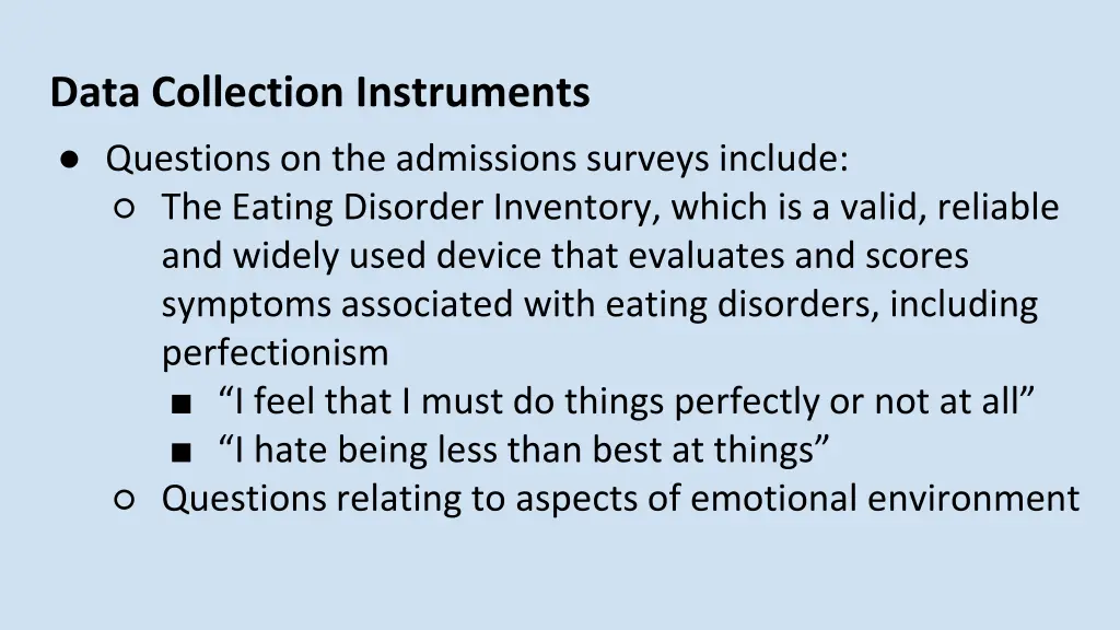data collection instruments