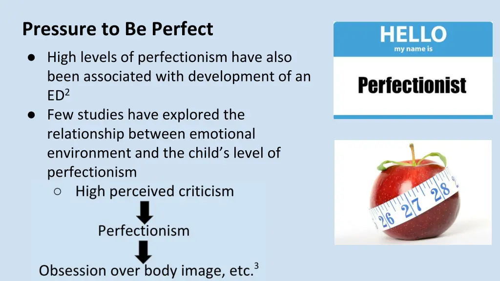 pressure to be perfect